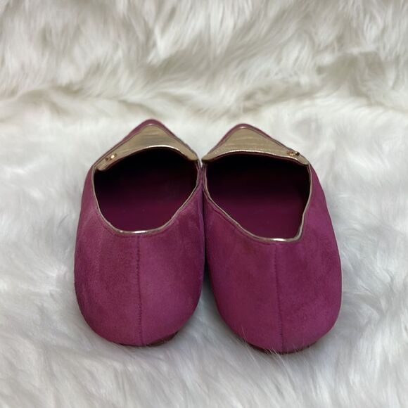 Ted Baker London Suede Flats Fuchsia Gold Size 8.5 Bin 17 - Picture 9 of 11